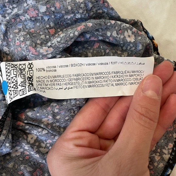 Colorful Flower floral Date Night high low Skirt women size medium NWT - Picture 3 of 5